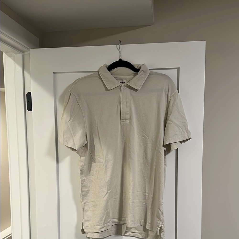 Buck Mason Cream Polo